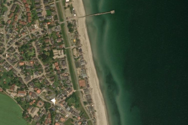 Satellite image of the area around Dahme