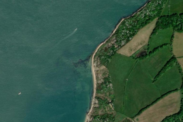 Satellite image of the area around Gurnard Ledge