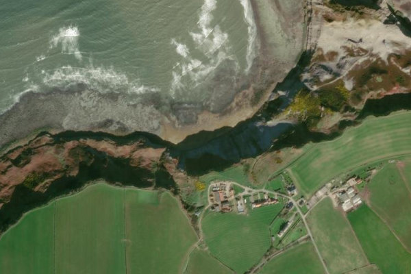 Satellite image of the area around Kettleness Sand
