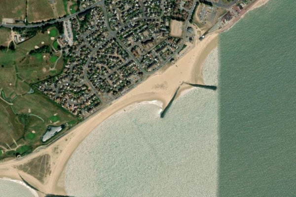 Satellite image of the area around Martello Bay
