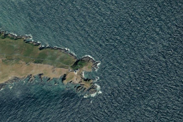 Satellite image of the area around Froweder Point