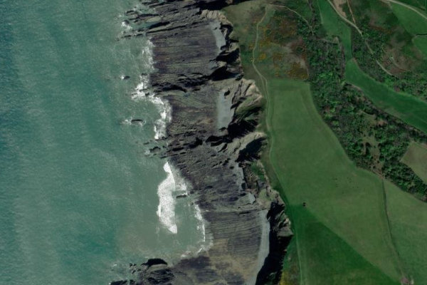 Satellite image of the area around Broad Beach