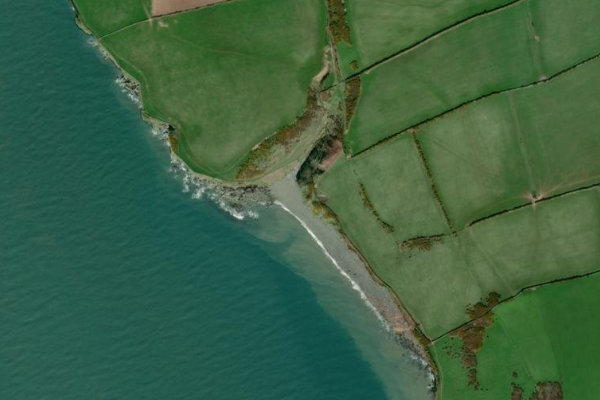 Satellite image of the area around Fleswick