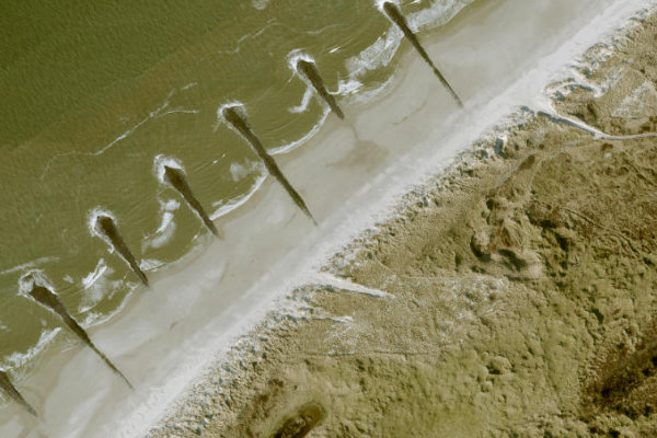 Satellite image of the area around Vlieland