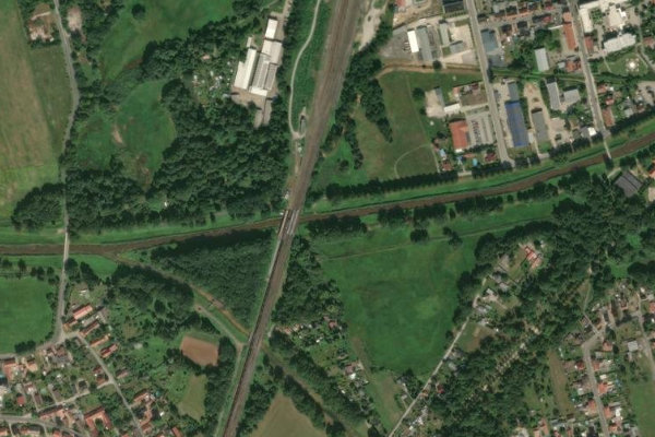 Satellite image of the area around Schwarze Elster (Elsterwerda)