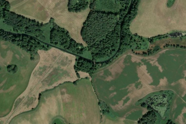 Satellite image of the area around Warnow (Brüel)