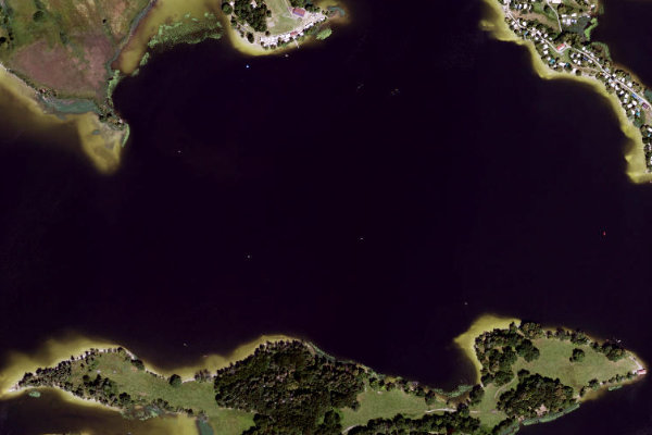 Satellite image of the area around Staffelsee
