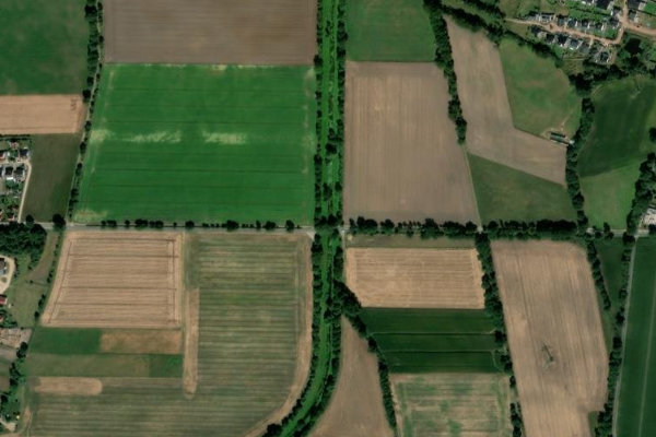 Satellite image of the area around Aue (Hänigsen)