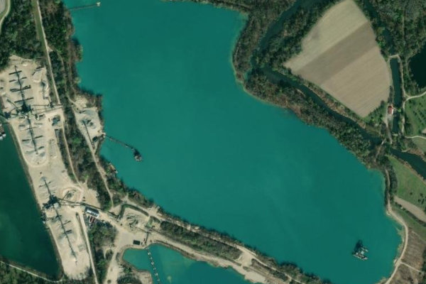 Satellite image of the area around Blattsee (Ichenheim)
