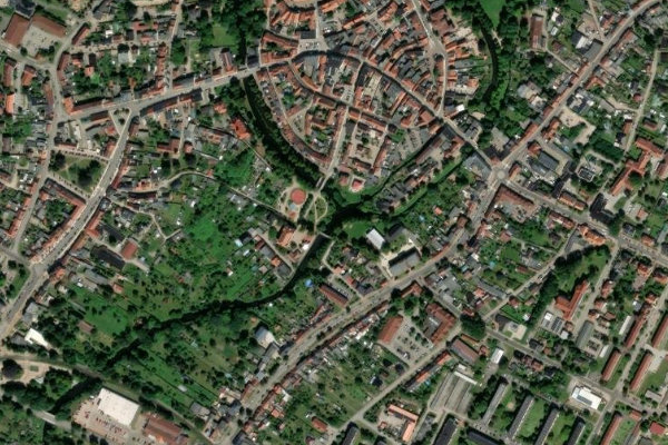 Satellite image of the area around Stepenitz (Perleberg)