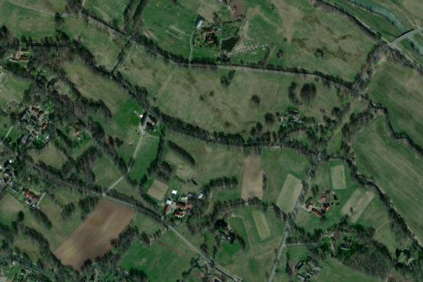 Satellite image of the area around Spreewald-Fließgewässer Burg