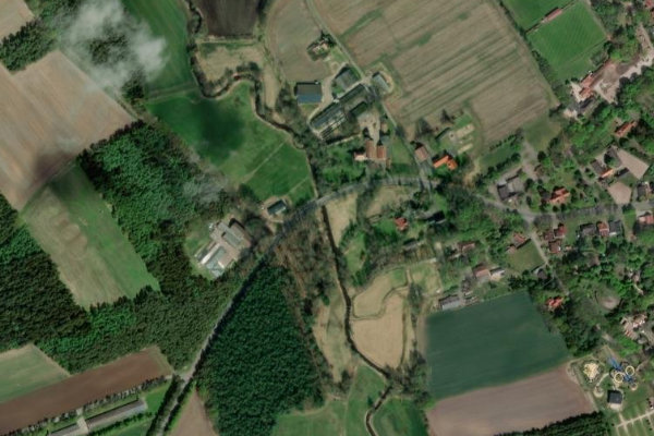 Satellite image of the area around Soeste (Thüle)