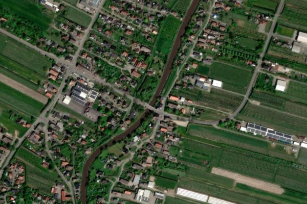 Satellite image of the area around Este (Estebrügge)