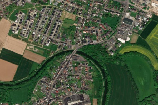 Satellite image of the area around Rur (Hückelhoven-Hilfarth)