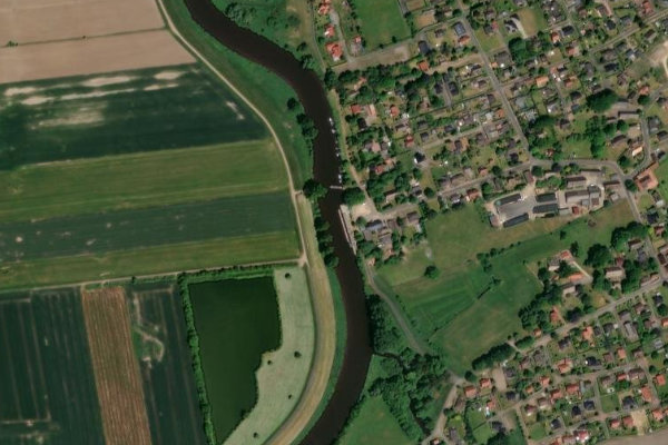Satellite image of the area around Oste (Gräpel)