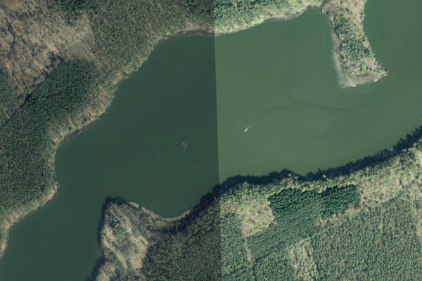 Satellite image of the area around Dollgowsee