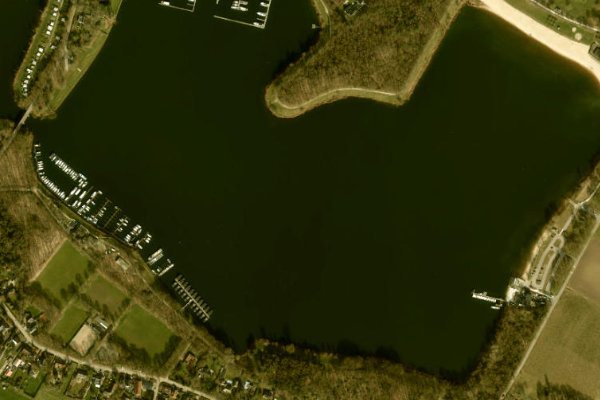 Satellite image of the area around Mookerplas