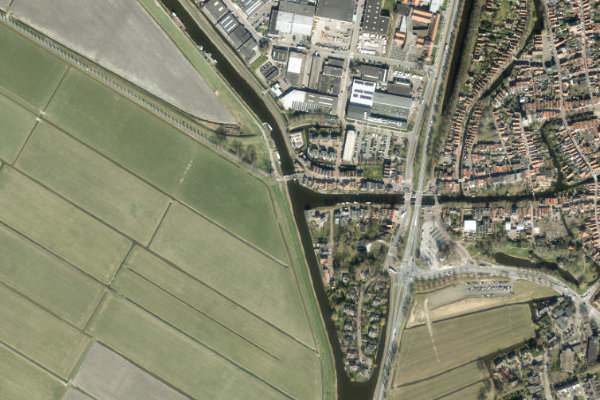 Satellite image of the area around Polder Edam