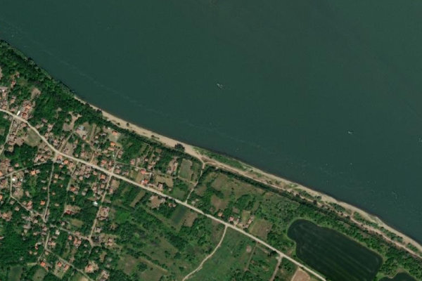 Satellite image of the area around Danube (Gârla-Mare)