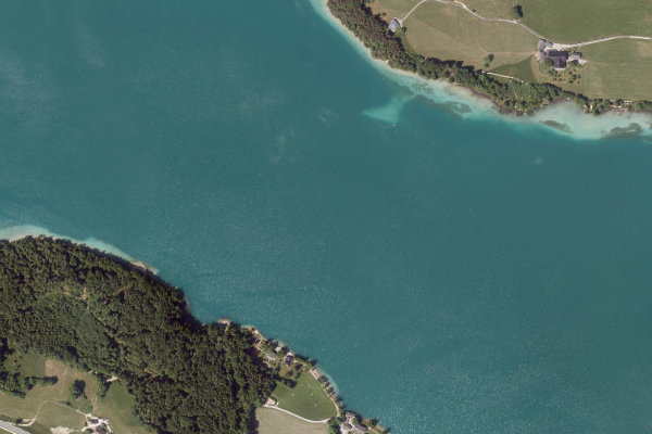 Satellite image of the area around Fuschlsee