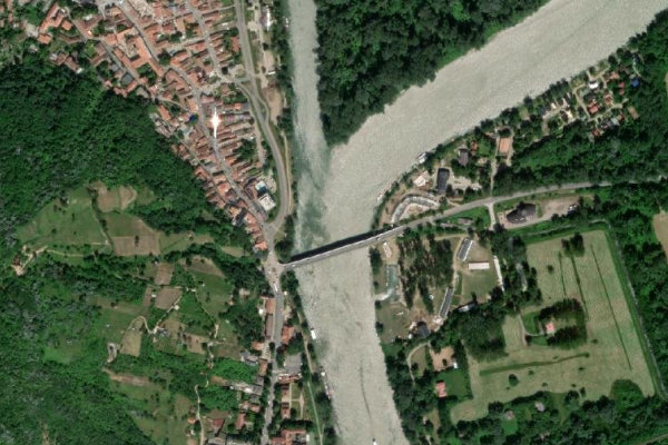 Satellite image of the area around Bodrog – Tokaj