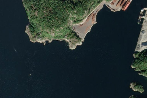 Satellite image of the area around Saltnes