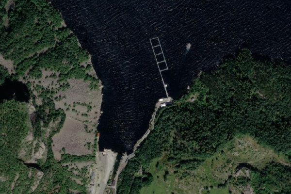 Satellite image of the area around Oltesvik