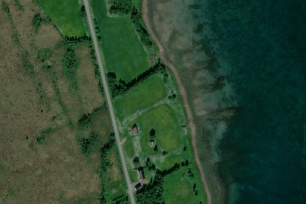 Satellite image of the area around Sandbakkøyra