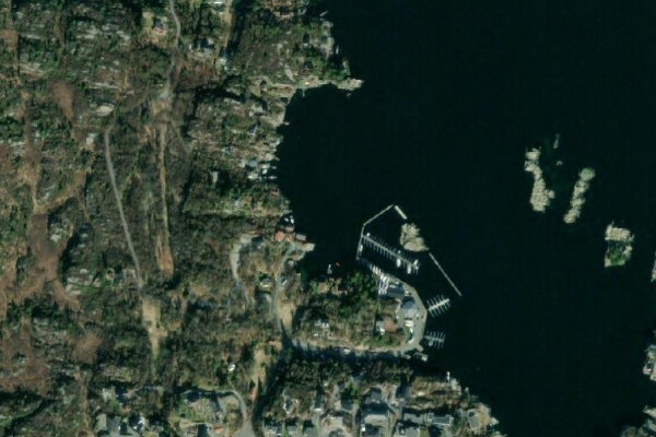 Satellite image of the area around Anglevika