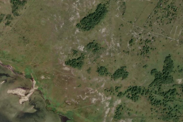 Satellite image of the area around Linviken