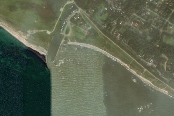 Satellite image of the area around Kramnitze Strand