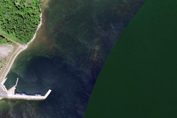 Satellite image of the area around Kai 1