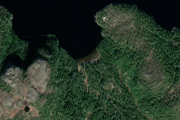Satellite image of the area around Storvatnet