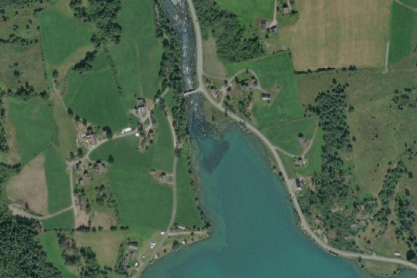 Satellite image of the area around Oldeelva