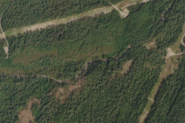 Satellite image of the area around Ryggelva