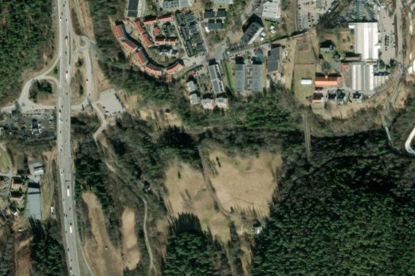 Satellite image of the area around Ljanselva