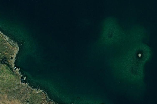 Satellite image of the area around Torneträsk