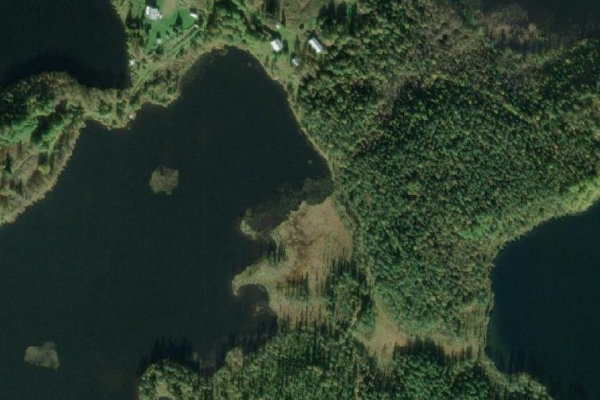 Satellite image of the area around Södra Luovaure