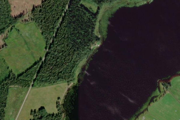 Satellite image of the area around Gullsjön