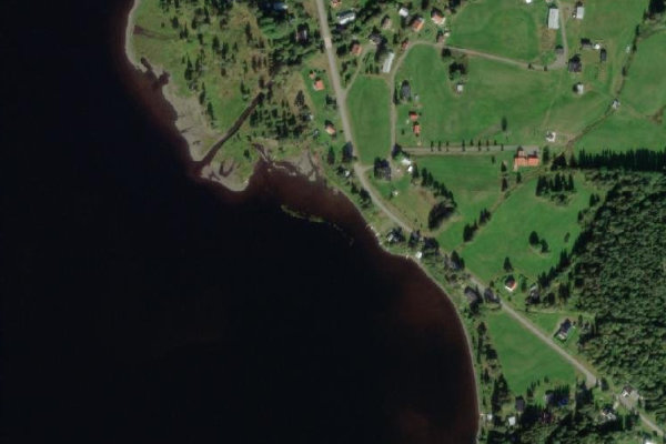 Satellite image of the area around Sandvikssjön
