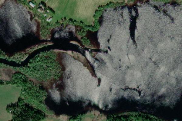 Satellite image of the area around Moälven