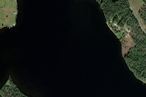 Satellite image of the area around Skålsjön