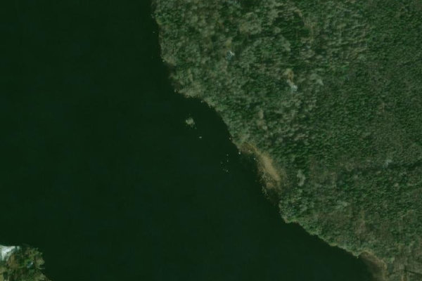 Satellite image of the area around Vällen