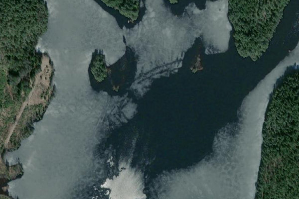 Satellite image of the area around Nedre Lersjön