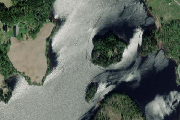 Satellite image of the area around Töck