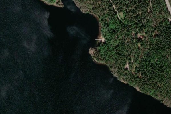 Satellite image of the area around Drevviken