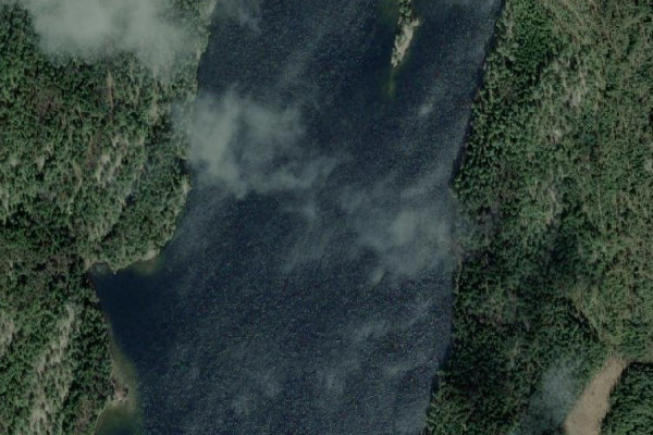 Satellite image of the area around Östra Solsjön