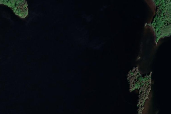 Satellite image of the area around Näsölen