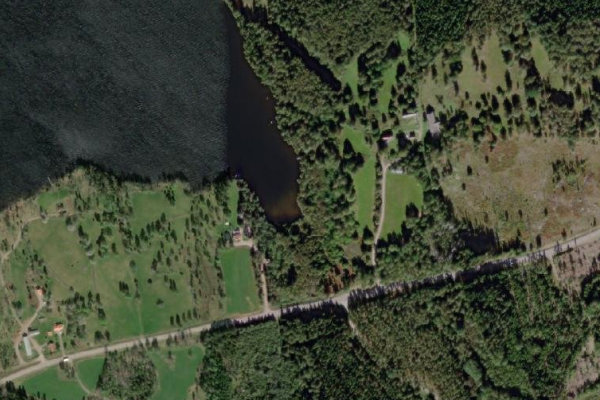 Satellite image of the area around Östra Lägern