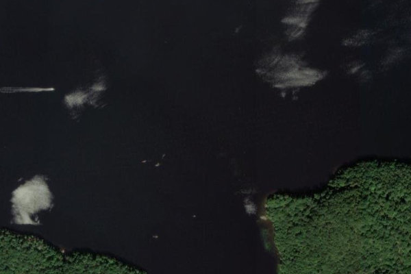 Satellite image of the area around Rådasjön (Härryda)